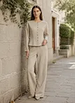 private label wide-leg lounge trousers